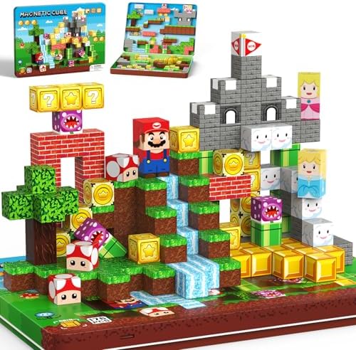 Magnetic Building Blocks with Iron Storage Box by Unknown