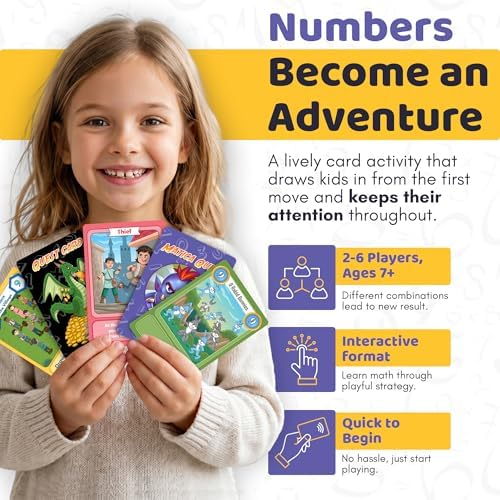 Matica Quest: The Fantasy Math Card Game for Kids Ages 7+, Educational Strategy Game on Place Value & Probability, Fun Family or Classroom Play, 2–6 Players - Image 2
