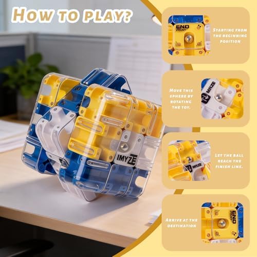 3D Cube Puzzle for Kids Color Matched Game Brain Teaser Game,Educational Learning Toys for Logical Thinking, Family Board Games, Durable Puzzle Cube Gift for Birthday and Holidays - Image 4