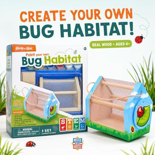 Works of Ahhh... Bug Habitat Wood Craft Kit - Paint Set, STEM Activity - Ages 4+ - Image 5