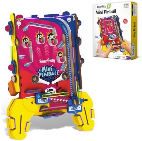 Smartivity Mini Pinball Machine DIY STEM Toy for Kids 6-12 Years by SMARTIVITY