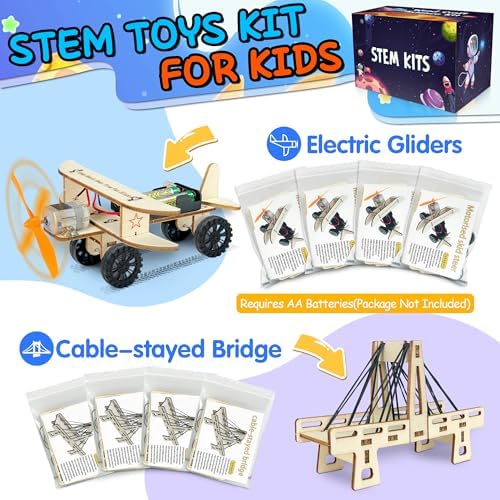 kortes 24Pack STEM Kits for Kids Classroom, Science Building Project Craft for Ages 8 9 10 11 12, 3D Wooden Model Kit, STEM Toys for Boys Girls Birthday Gifts Party Favors School Exchange Gifts - Image 4