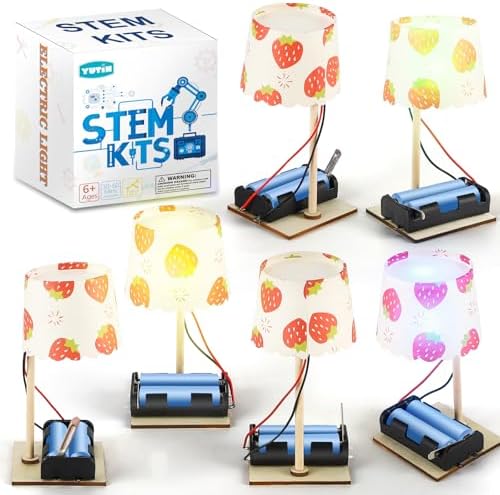 STEM Kits for Kids Age 6-8 8-10, 6 Bulk Science Lamp Crafts Kits 8-12 by Yutin
