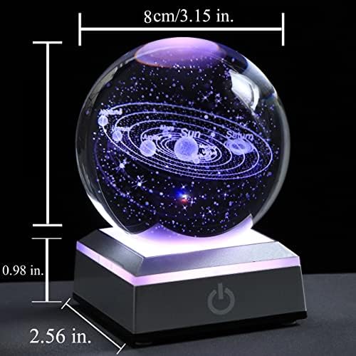 Qianwei 3D Solar System Model Crystal Ball Astronomy Gifts Men Space Decor - Image 5