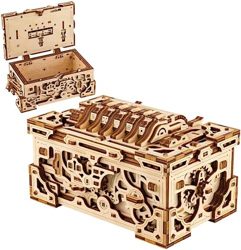 Wood Trick Enigma Chest Puzzle Box 3D Wooden Puzzles for Adults to Build by WoodTrick