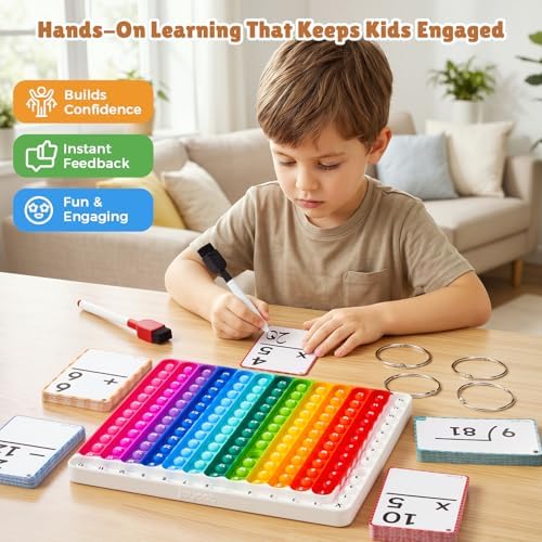JoyCat 288 Math Flash Cards & Double-Sided Board, 4 Operations, Ages 4-8 - Image 2