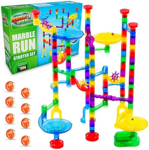 Marble Genius Marble Run Starter Set, 130 Pieces, STEM Toy by MarbleGenius