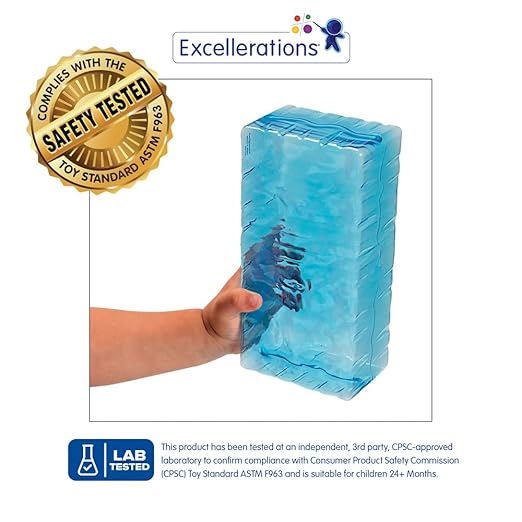 Excellerations Ice Blocks Set of 20, Building Blocks, STEM Engineering for Kids, Jumbo Floor Block Set