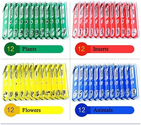 Prepared Microscope Slides, 48pcs Plastic Animals Insects Plants Flowers Sample Specimens - Image 2