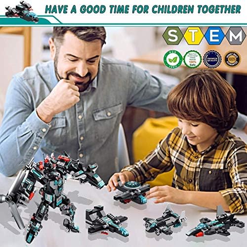 MOONTOY 577PCS STEM Robot Building Toys Set 25-in-1 Engineering Kit Building Blocks Bricks Construction Vehicles Educational Christmas Birthday Gifts for Kids Boys Girls 5 6 7 8 9 10 11 12+ Year Old - Image 2