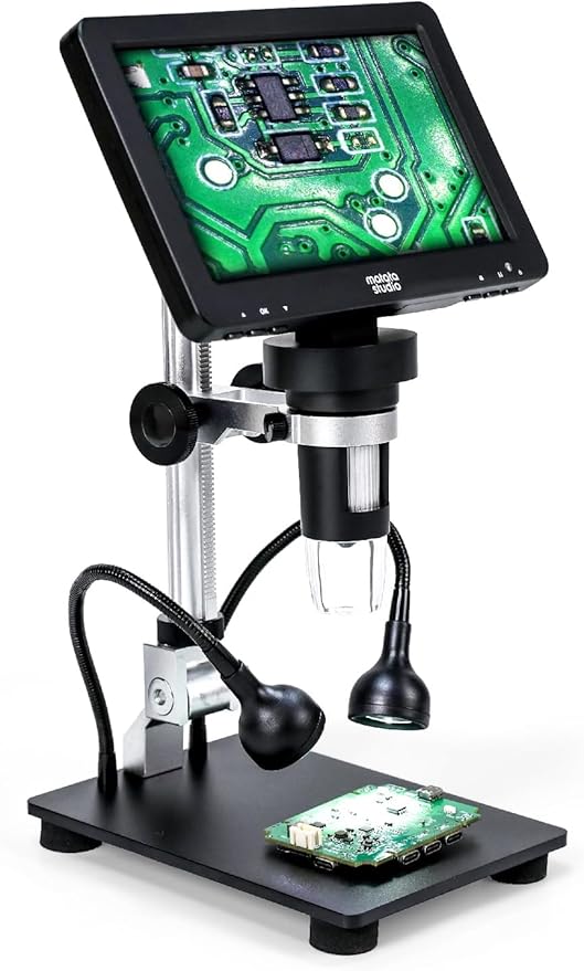 Digital Microscope 100-1600X with 7-inch LCD Screen, MatataStudio Wireless USB Microscopes,Professional Microscope for Kids Adults