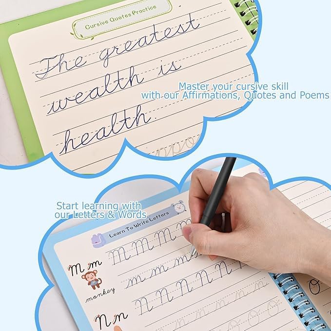 2 Pack Grooved Cursive Handwriting Workbook - Image 6