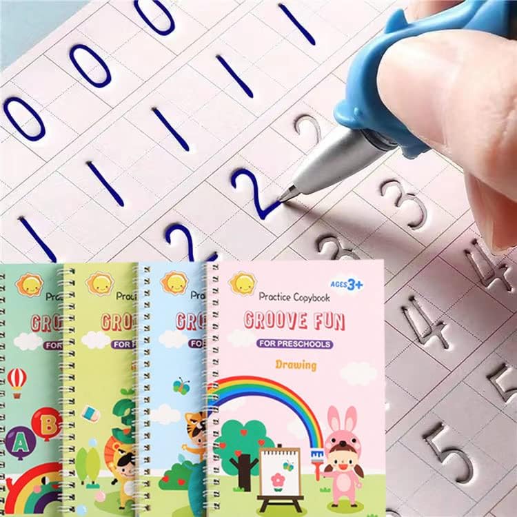 AALGO Handwriting Book Practice for Kids,Reusable Grooved Handwriting Books by Unknown