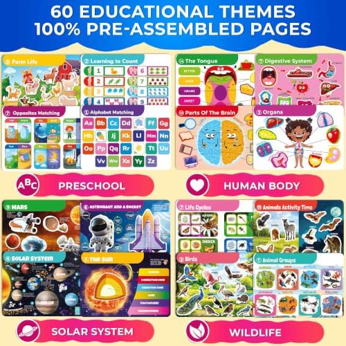 Montessori Busy Book for Kids Ages 4-8 - 4 Velcro Toddler Busy Book 3-5 - Image 3