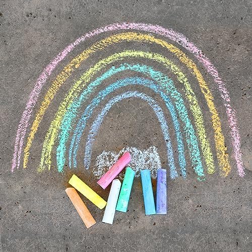 Jumbo Sidewalk Chalk Bucket - 20 Pieces | Non-Toxic Washable Paint | Backyard Outdoor Kids Fun Activities, Drawing, Homeschool | Creative Steam Art & Craft Kit | Gift for Ages 3+
