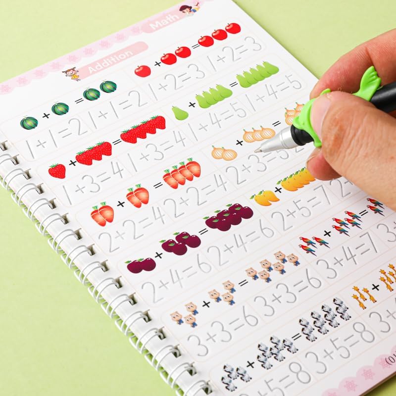 Grooved Writing Books for Kids 3-5 - Magic Handwriting Practice Notebooks for Work & School Supplies - The Practice for Children's Books & Kids Book - Image 3