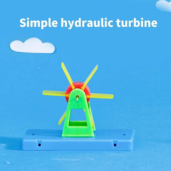 Water Wheel Science Experiment Set Kids Hands On Assembly Toy Physics Learning Tool for Children and Teens Aged 6＋