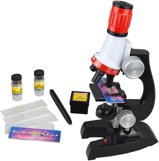Generic Microscope Set Educational Science for Early Development with High Magnification Beginner Compound Microscope Encouraging Exploration and Observation Skills