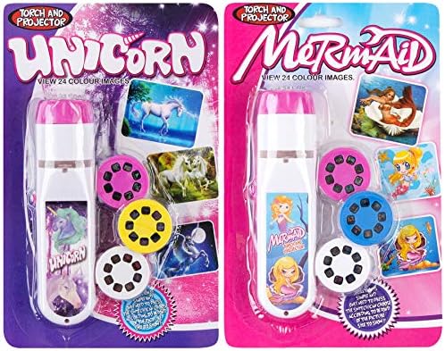 Georgie Porgy Children Projector Toys Educational Science Set Wall Ceiling Tent Torch Flashlight for Kids Gifts for Boys Girls (Unicorn + Mermaid) by GeorgiePorgy