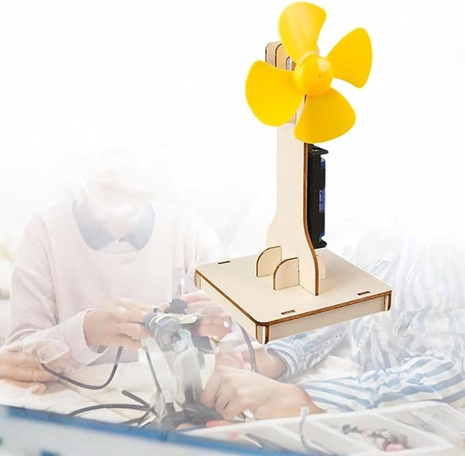 DIY Fan Material Kit Toy Educational Toy Physics Assemble Fan Model Assembly Science Small Experiment Set for Boys Girls Kids