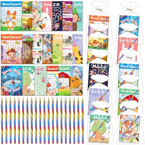 Elfew 20 Pack Activity Books Party Favors Set for Kids Ages 4-8 8-12 by Elfew