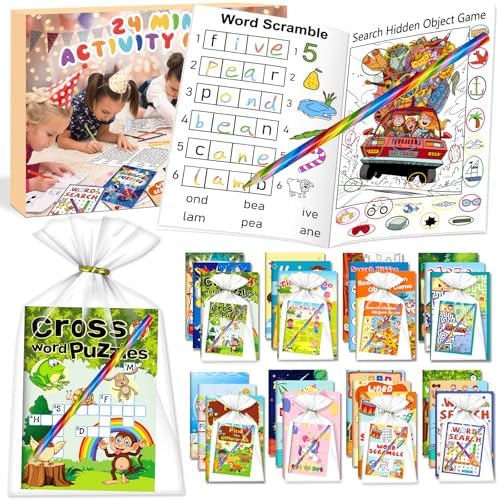 Kalysky 24 Activity Books with Colored Pencils for Kids 4-8 8-12 PartyFavor by Kalysky