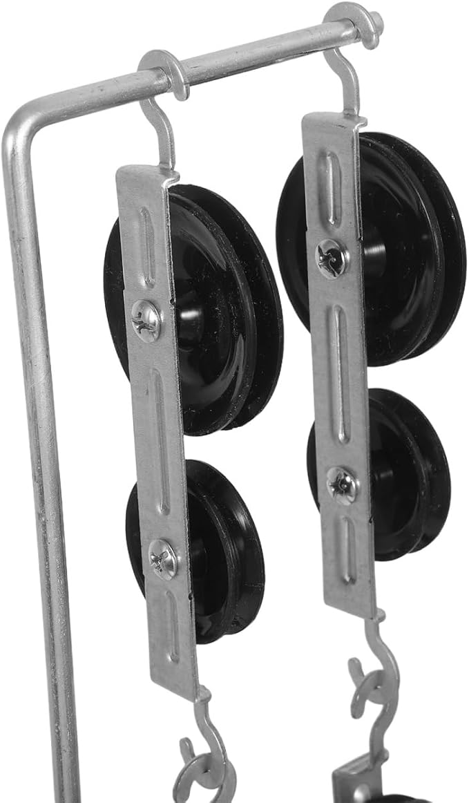 iplusmile Pulley Block Set Physics Lab Science Kit Experiments - Pulley Blocks with Holder and Rope for Science Classroom School Students Physics Class - Random Color