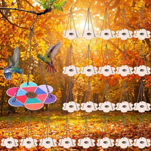 36 Pack Bird Feeder Craft Kits with Metal Chains for Fall, Flower by DoubleFill