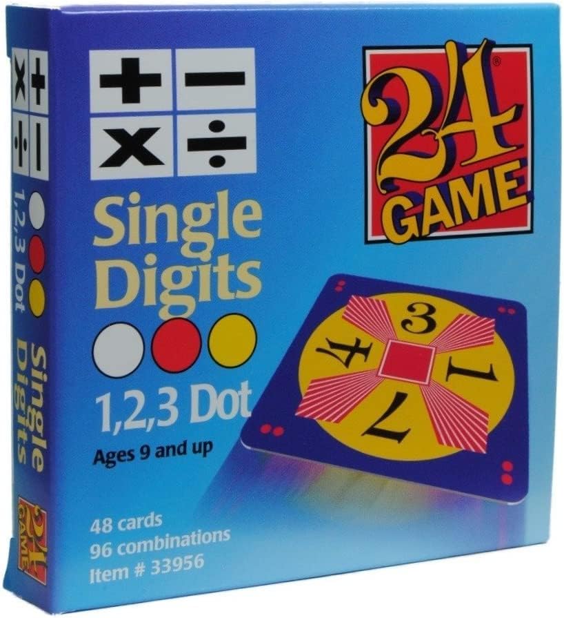 24 Game Two Pack, Single and Double Digit Math Card Game, 96 Cards - Image 2