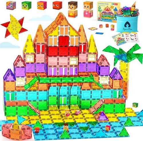 VigorFun Magnetic Tiles Building Toys Set with 8 Magnetic Blocks for Kids by Vigorfun
