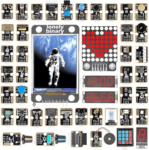 Lonely Binary TinkerBlock 46-in-1 Sensor Kit STEM for C++ ESP32 Pico by LONELYBINARY