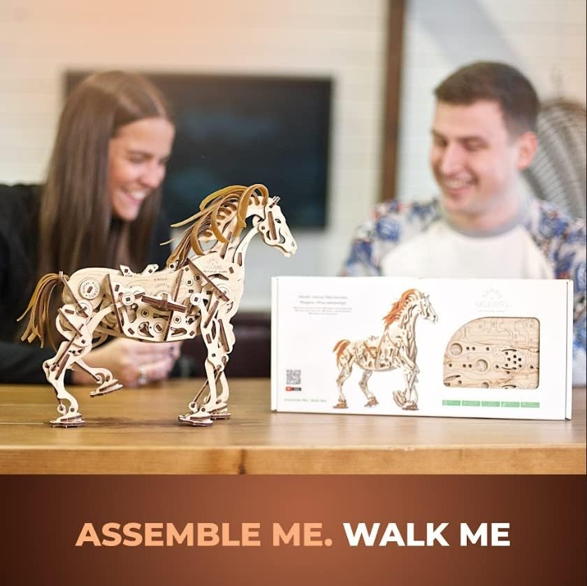 UGEARS 70054 Wooden Horse Puzzle, Model Building Set, Brain Game, DIY Puzzle, Educational Toy, Environmentally Friendly - Image 6