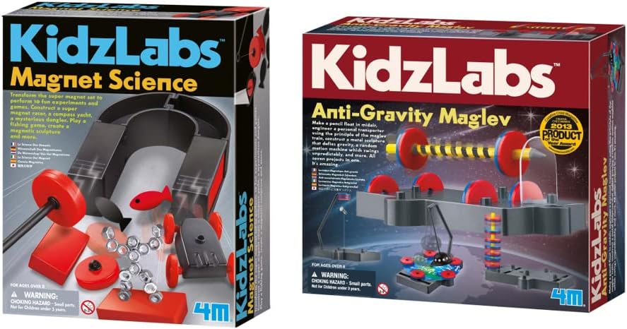 Toysmith Magnet Science Kit and Anti Gravity Magnetic Levitation Kit; Defy Gravity Magnetic Science Set by Unknown