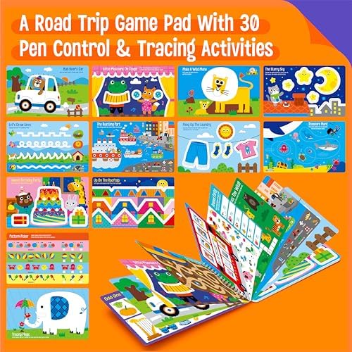 Tracing & Pen Control Pad for Kids, 30 Pages Reusable & Erasable Handwriting & Drawing Practices, Alphabet ABC and Number 123 Tracing Workbook Educational Montessori Tool for Autism, Toddlers 3-5 - Image 2