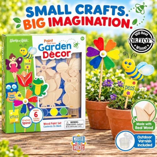 Works of Ahhh... Garden Decor Wood Paint Kit - Wood Craft Kit, Educational, Fun - Ages 4+ - Image 5