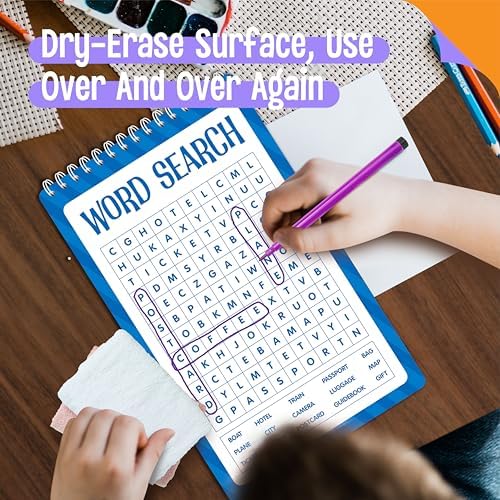 Logic Puzzles Game Pad, 30 Reusable & Erasable Logical Thinking Games-Sudoku, Scavenger Hunt, Math Games, Dry Erase Brain-Boosting Puzzles Activities Pad for Kids, Road Trip, Airplane & Car Travel - Image 7