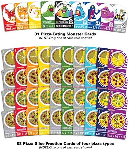 Semper Smart Games Blobby's Pizza Math Card Game: Crazy Fun Strategic Pizza Eating Contest Between Cute Monsters! - Image 4
