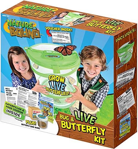 Nature Bound Butterfly Growing Kit - Live Caterpillar to Butterfly Project for Kids - Includes Voucher for Caterpillars, Green Pop-Up Enclosure, and STEM Learning Guide (Original Design) - Image 5