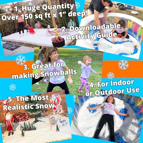 PARTY GOAT 100 Gallon Fake Snow Bulk; 16.5lb Artificial Instant Snow Powder - Image 2