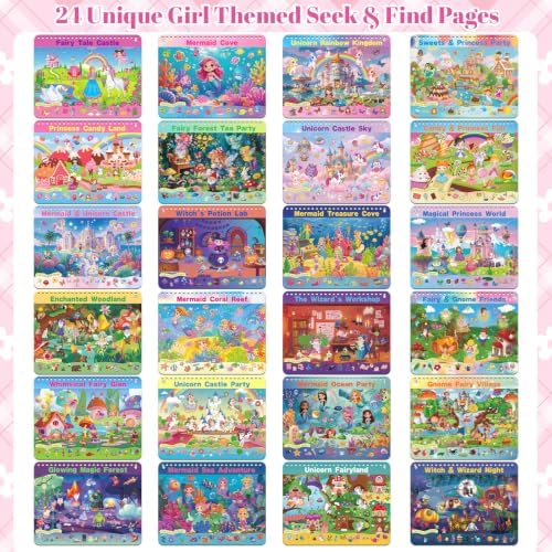 Elfew Search and Find Reusable Activity Book for Girls 3-5, 4-8 - Image 4