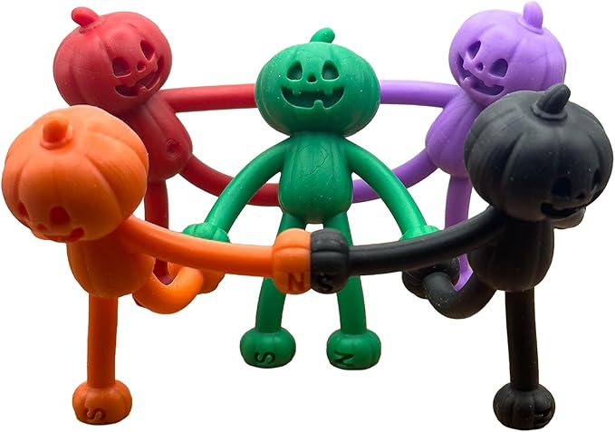 MAGMEN Pumpkinhead Magnetic Fidget Toy 5pc - Christmas Stocking Stuffer STEM Party Favors - Non-Candy Sensory Travel Toy for Kids Ages 3+ Stress Relief Birthday Gift Collectible
