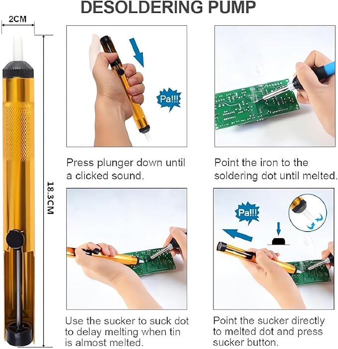 Soldering Iron Kit, Digital Multimeter Kit, Multi Tester, Voltage Tester, Measures AC/DC Voltage, Current, Resistance/Continuity/Diode/Triode. Electric Soldering Iron, Adjustable Temperature