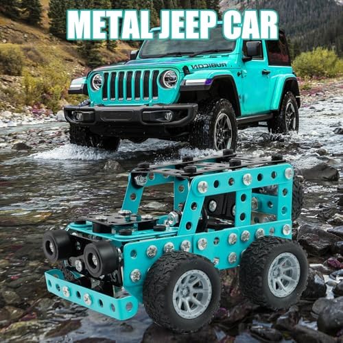 Erector Sets for Boys Age 8-12, Metal Model Car Kits for 14 and Up, TruckToy Building Sets, STEM Kits for Kids Ages 6-12-16 8-10-13, Birthday Gifts for 12 13 14 15 16 Year Old Boys and Adults - Image 4