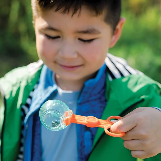 MindWare Lil' Bug Catcher Tool Set – Bug Catcher Kit for Kids Ages 5 & Up - Includes Backpack, Net, Magnifying Glass, Magnifying Bug Viewer and Tweezers