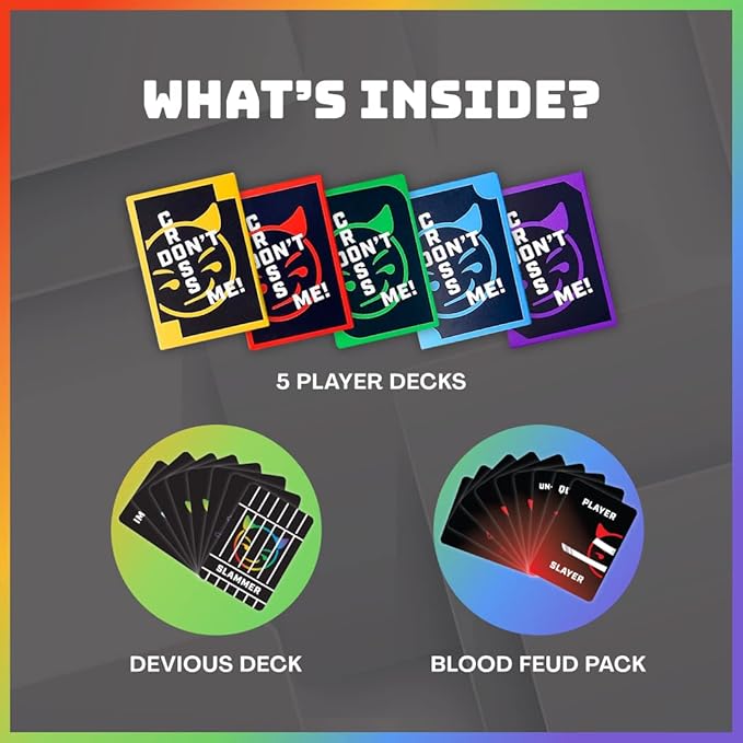 Don’t Cross Me! – Fast, Easy-to-Learn Family Card Game for Ages 8+ | Laugh, Block & Outsmart Each Other in 10–15 Minute Rounds | 2–5 Players • Perfect for Game Night Fun