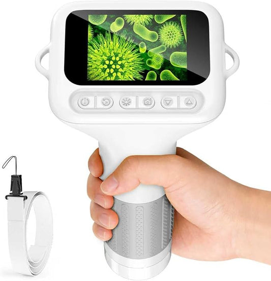 Microscope for Kids, 2'' Digital Handheld Kids Microscope with Adjustable Light, 1000X 1080P Pocket Portable Mini Micro Scope, Stem Toys for Ages 5-7 8-12 Teen Boys and Girls Educational Gifts, White