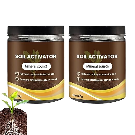 Soil Activators,Organic Soil Activators and Plant Fertilizers,Garden Beds for Cultivation,Potting Mix and Seedling Compost, Promoting Plant Rooting 60g（ 2PCS）