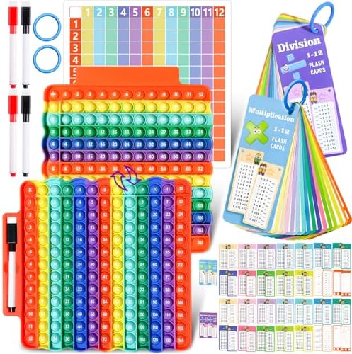 Multiplication Flash Cards + Division Flash Cards + Math Board by FUNEDUCATIONALTOYS