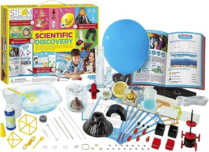 4M STEAM Powered Kids - Scientific Discovery, Bumper Pack of Science and Activity Kit for Children Ages 5+
