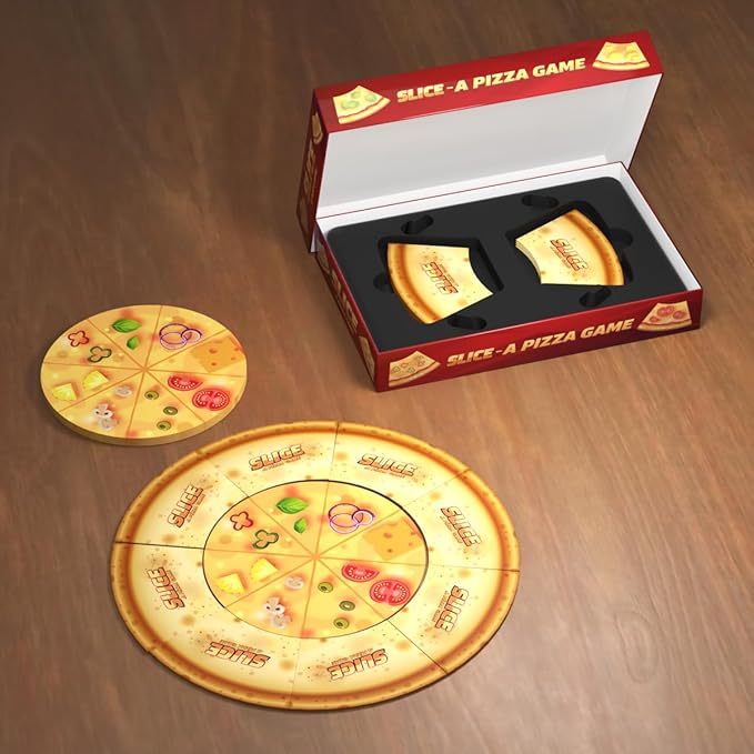 Slice Original Edition | Fast-Paced Family Friendly Game for 2-8 Players Ages 8+ | Strategy, Speed & Luck for Pizza Party and Night Fun (Core Game)